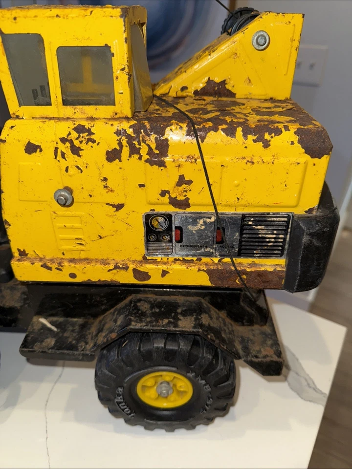 Camión grúa Mighty Tonka turbo diésel vintage años 80 para piezas/restauración Foto 3 de 4