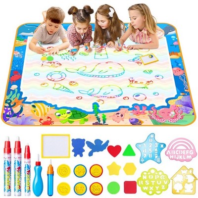 Water Doodle Matte Large 105x100cm, Blue Aqua Magic 105 cm x 100 cm, 