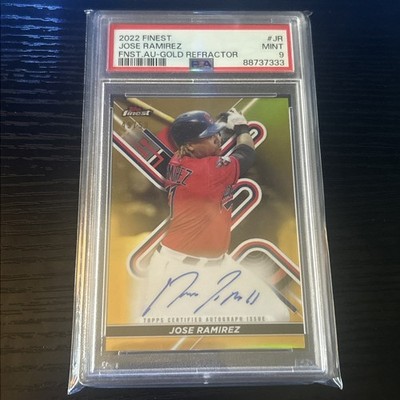 2022 Topps Finest Autographs Jose Ramirez #FA-JR Gold Refractor /50 PSA 9 SSP