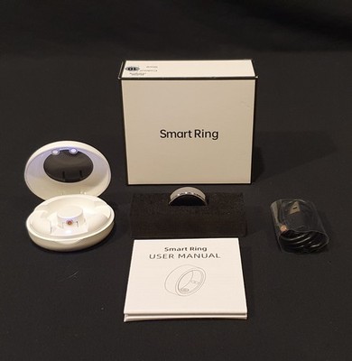 Smart Ring Fitness Tracker Größe 10 Schwarz IP68 Herzfrequenz Schlaf Monitor Bluetooth