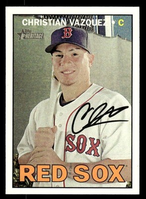 Christian Vazquez 2016 Topps Heritage High SP #716 Boston Red Sox ESE