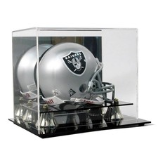 Deluxe Acrylic Mini Football Helmet Display Case UV Mirror Back Polynex