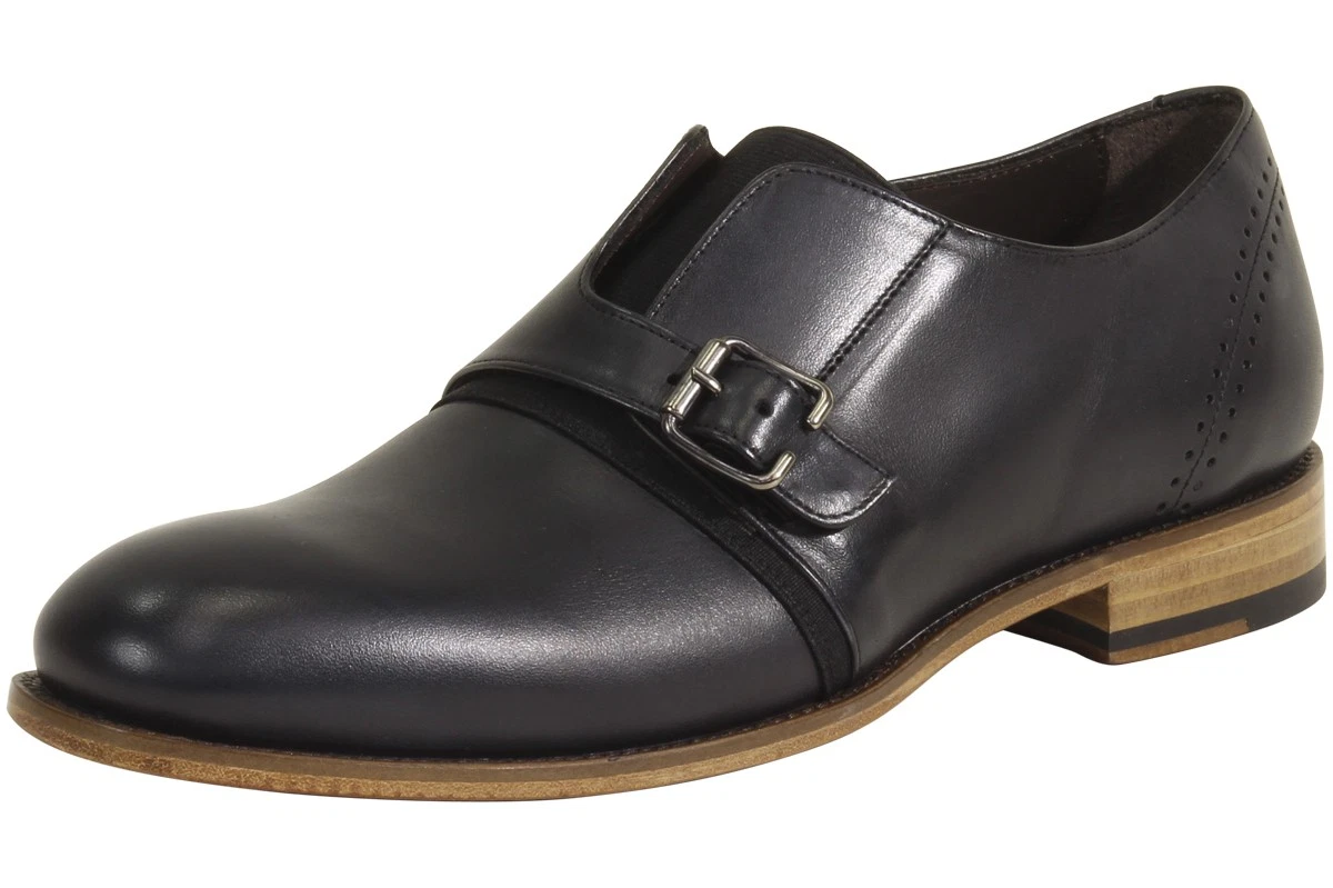 BRAND NEW Bacco Bucci Silver Bit Black Leather Loafers Black • Italy Sz 8.5 Black Bacco Bucci Loafer Casual Shoes for Men for sale | eBay main image 3