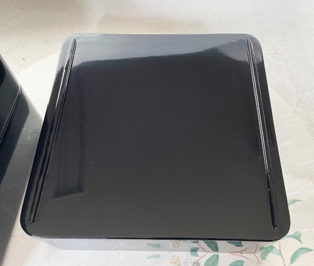Jubako Bento Box Japanese Osechi 3tier wooden lacquered black 6.5 inch Inner ver Jubako Bento Box Japanese Osechi 3tier wooden lacquered black 6.5 inch Inner ver