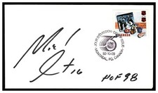 MICHEL GOULET AUTOGRAPH HOF NORDIQUES BLACKHAWKS 1992 NHL 75TH FIRST DAY ISSUE