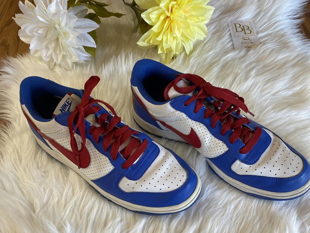 Size 12 - Nike Dunk Low White Red Blue for sale online | eBay
