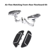 Air Flow Matching Front Rear Floorboard Bracket Set For Harley Touring 1993-2025