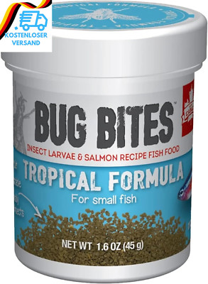 Fluval Bug Bites Fischfutter, Mit Insektenlarven, Fuer Tropische Fische, Langsam