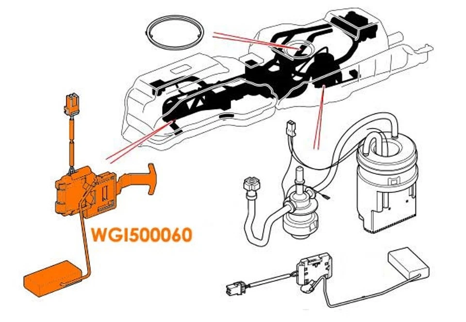 Unidad transmisora delantera tanque combustible Land Rover LR3 05-09 WGI500060 nuevo Foto 4 de 4