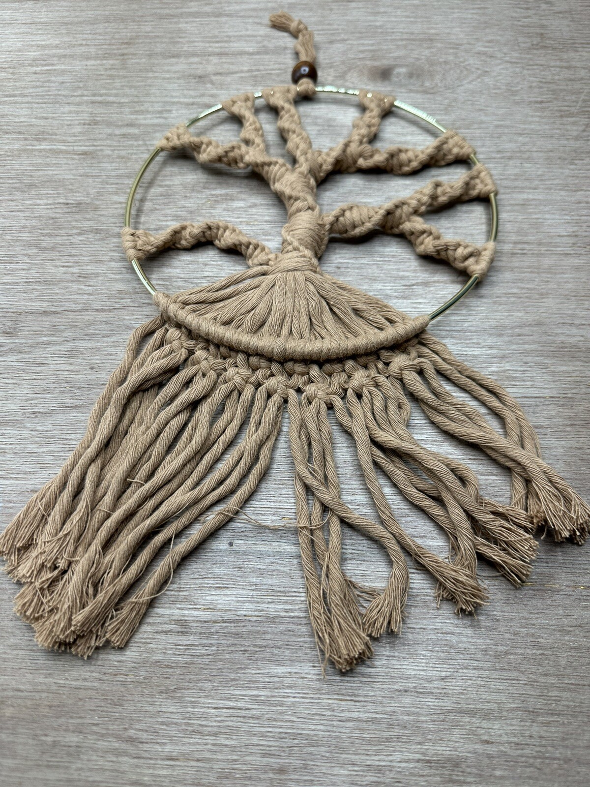 Tree of Life Macrame Wall Hanging Boho Dream Catcher Wall Art 8” | eBay
