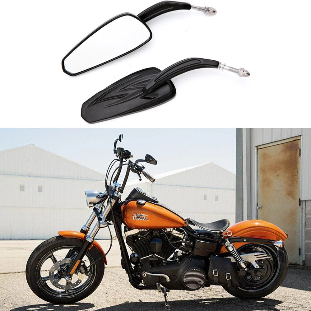 Motorcycle Tribal Mirrors Cruiser Rearview For Harley Davidson