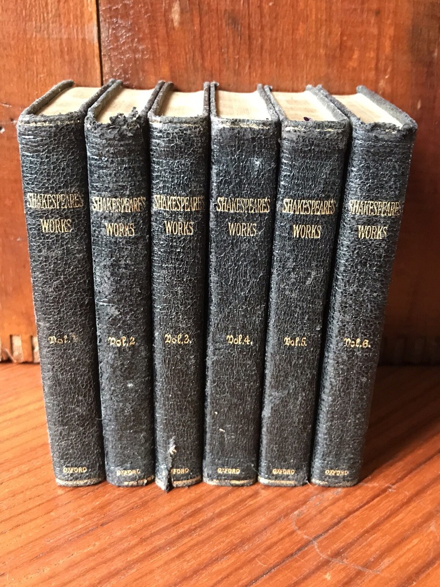 その他 Shakespeare Collection [Import anglais] bme6fzu Vintage Full Set of 6 Leather Shakespeare Books ~ Oxford