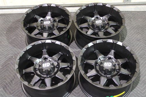CAN AM OUTLANDER 700 14" STI HD6 BLK ALUMINUM ATV / UTV WHEELS ( SET 4 ) CAN1CA - Picture 2 of 4