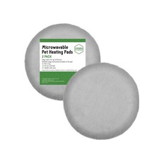  2 Pack 9" Round Microwave Pet Heating Pad for Hours of Soothing Warmth - Ea...