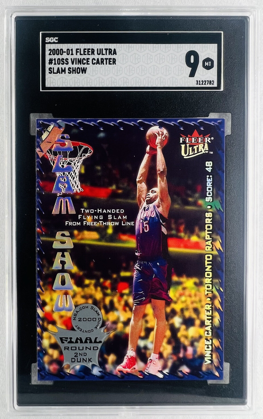 2000-01 FLEER ULTRA #10SS VINCE CARTER SLAM SHOW SGC 9 MINT