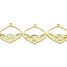 A Pack of 10 Pcs. Gold Finish,Silver Plated Charm E-coated, Brushed Finish, Find