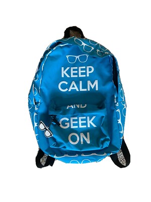Blue And White Backpack Geek On