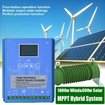 2000W MPPT Hybrid Laderegler Wind Energy Solarladeregler mit LCD Display 12V/24V