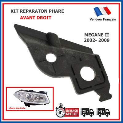 Support De Phare Avant Droit Renault Mégane II - Pièce De Rechange LST, Plastique, Neuf