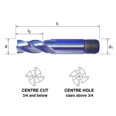 Somta Multi Flute 1/4'' HSS-Co8e Multi-Purpose End Mill