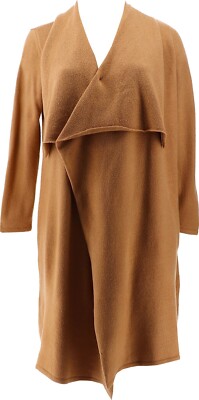 G Giuliana Black Label Drama Cardigan DEEP CAMEL L NWOT (41)