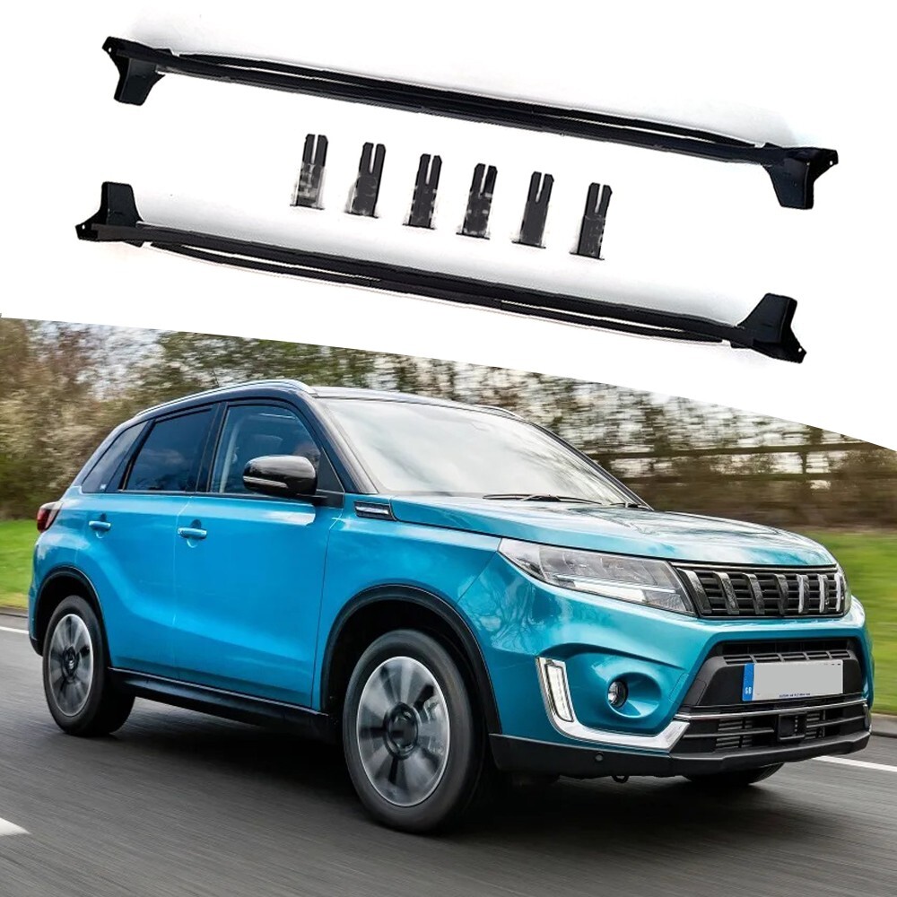 2PCS Side Step Nerf Bars Running Boards Fits For Suzuki Vitara