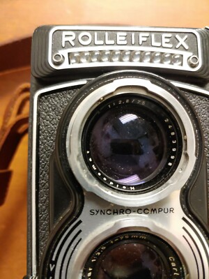 Rolleiflex Model-T Camera 1:3.5 f75mm Lens Franke & Heidecke Carl