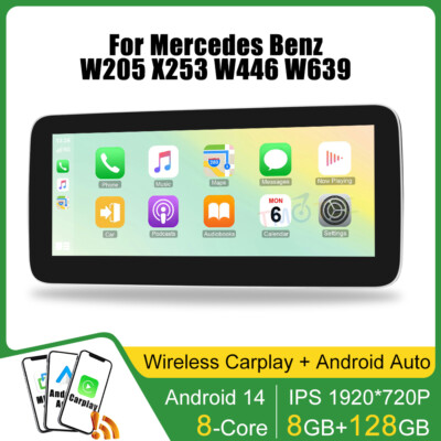 12,3'' Autoradio 8+128GB Carplay Für Mercedes GLC/C-W205 Android 14 GPS 4G USB BT