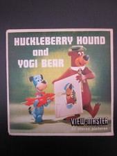 View-Master B512 Huckleberry Hound and Yogi Bear 3 Reels 21 Pictures VINT EXC