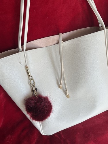 Large Tote Bag Shoulder Bag H&M Ivory Bolso Cartera Nuevo - Picture 6 of 15