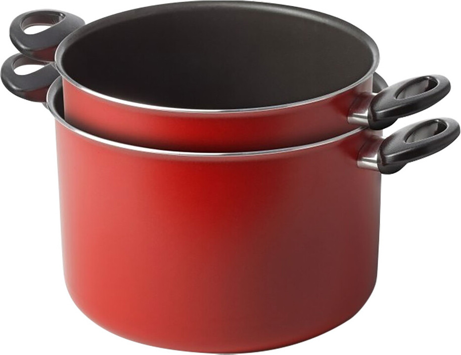 Batteria Pentole 2 Pz Accademia Mugnano Rosso Cucina Sano Antiaderente