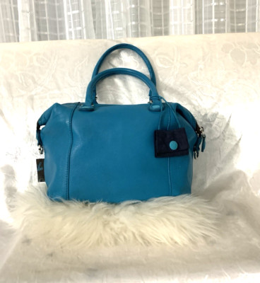 Genuine Leather Purse Gabs Turquoise Made In Italy
