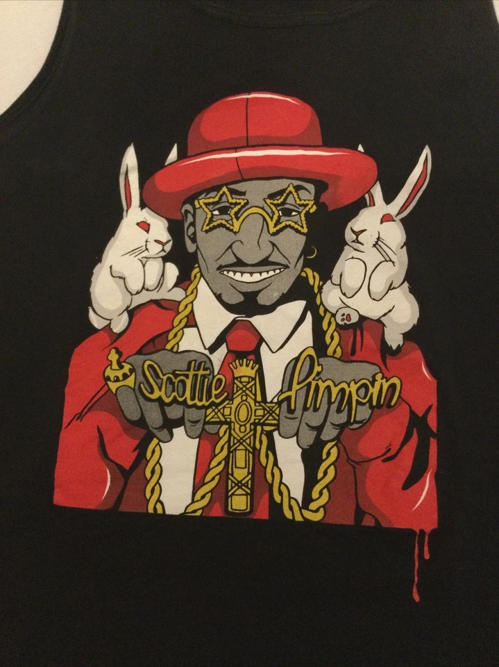 Filthy Dripped Tank SCOTTIE PIMPIN Sleeveless Rabbits N Bling HIP HOP Bulls 3XL - Image 2 of 4