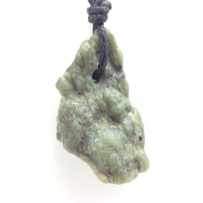 Big Sur Jade Kiesel Anhänger grün Botryoidal Nephrit Jade Stein Halskette #21