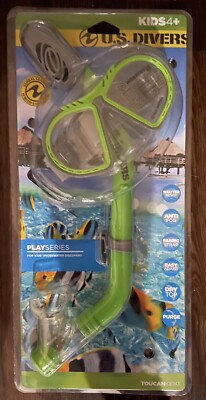 New U.S. Divers Playseries Kids Mask and Dry Top  Snorkel Combo Set. 