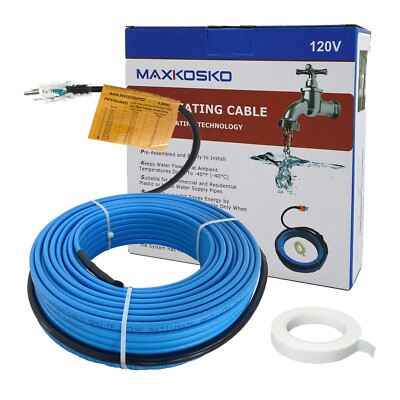 MAXKOSKO Self-Regulating Heating Cable for Pipe Freeze Protection