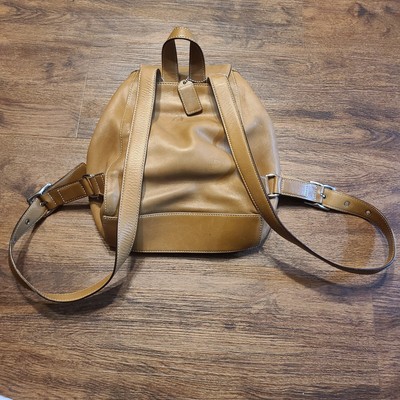 Coach Legacy Tan Leather Backpack Coach D3W 9858 Legacy Tan Leather Drawstring Backpack | eBay main image 2