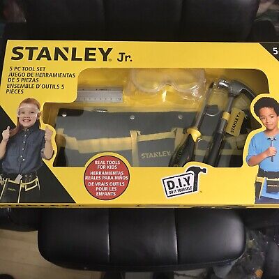 Stanley Jr. 5 Piece Tool Set Including Tool Belt for Kids NEW | eBay