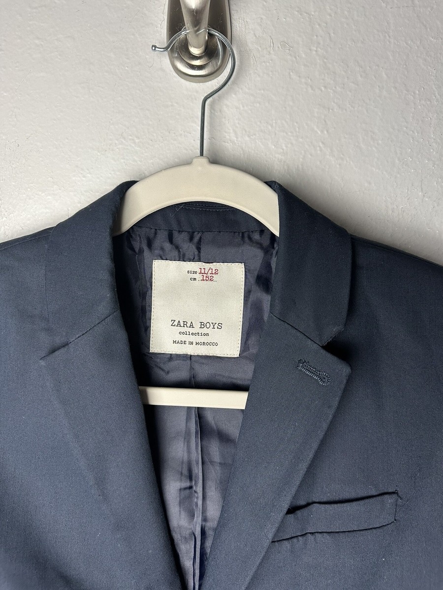 Zara Boys Suit Jacket Blazer Tailored - Navy Blue - Size 11/12 152