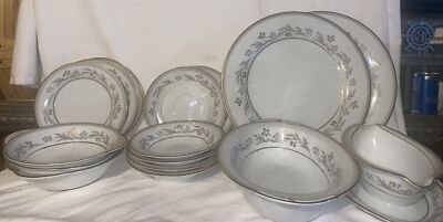 Vintage Noritake Monica 5817. 7-Multiple Size Plates & 7-Bowls, 2 Serving Bowls