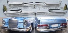 Mercedes W111 W112 Fintail Saloon Stainless Bumpers New