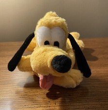 Disney Land World Parks 16" Laying Down Pluto Dog Plush Stuffed Animal Toy Doll