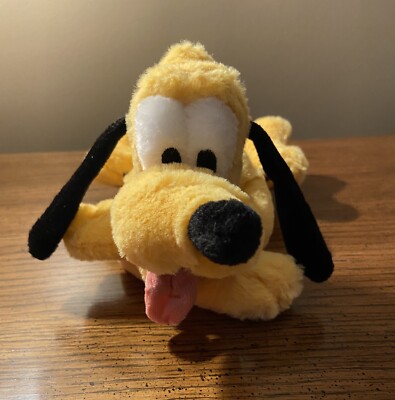 Disney Land World Parks 16'' Laying Down Pluto Dog Plush Stuffed Animal Toy Doll