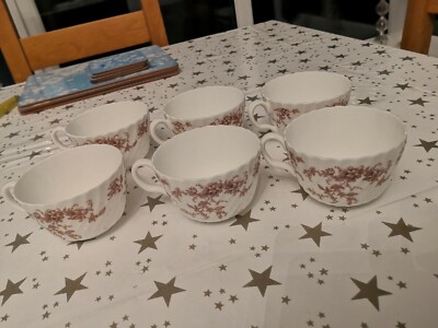 6 Vintage Mintons - Ahnentee - Kaffeetassen. Gebrauchte Artikel. Kostenloser UK-Versand