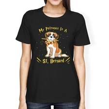 1Tee Womens Loose Fit My Patronus Is A St. Bernard Dog T-Shirt