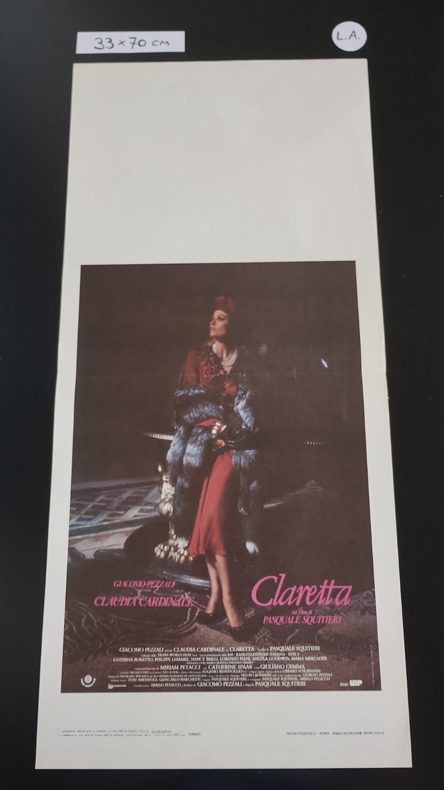 Locandina originale film Claretta (1984) - Regia di Pasquale Squitieri