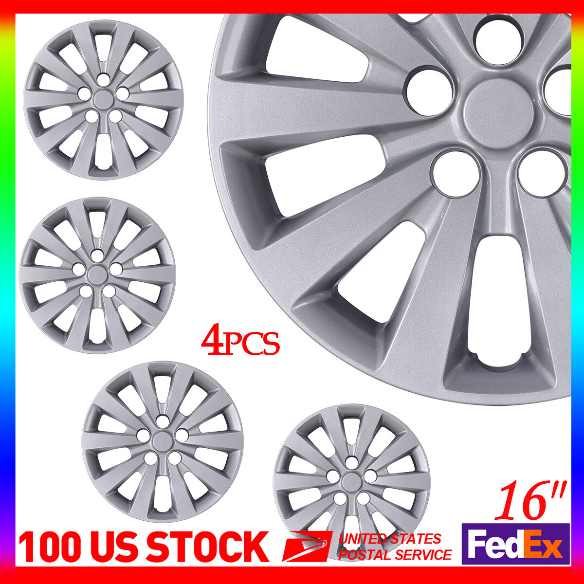 4pcs 16inch  Hub caps Wheel Rims Covers For 2013-2019 Nissan Sentra/11-2017 Leaf
