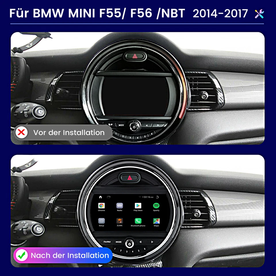 Für BMW MINI Cooper F55 F56 F57 2014-2018 NBT Carplay Autoradio Anroid GPS NAVI - Bild 2 von 4