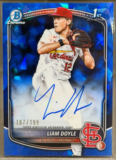 2025 1st Bowman Draft Sapphire Chrome AUTO Liam Doyle CPA-LD /199 Cardinals