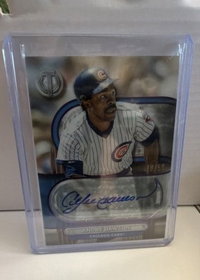 2024 Topps Tribute - Tribute Autographs Andre Dawson #TA-AD Purple /50 (AU)